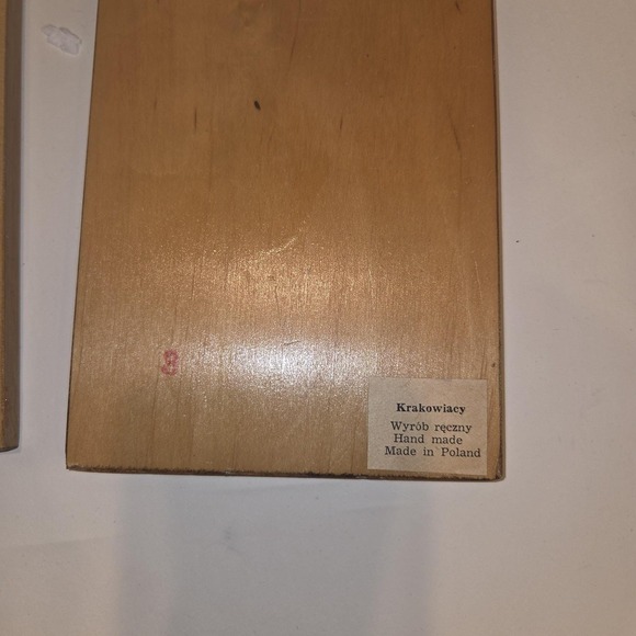 Vintage Polish Folk Art Wooden Wall Plaques Set Handmade In Poland Regional... - Picture 11 of 15